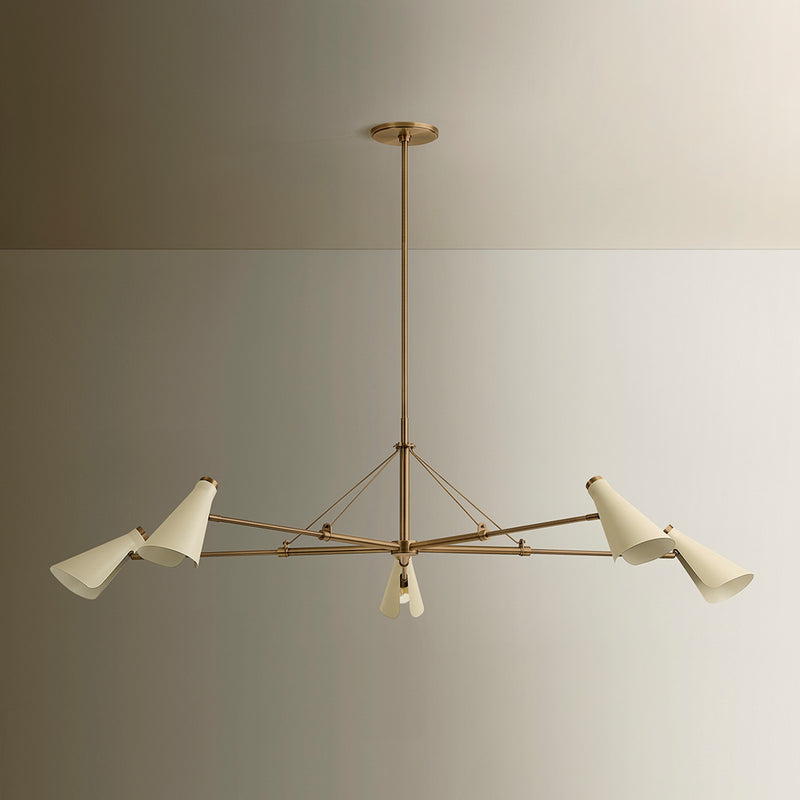 Troy Lighting Andersen 5Lt Chandelier, Patina Brass/Patina Brass
