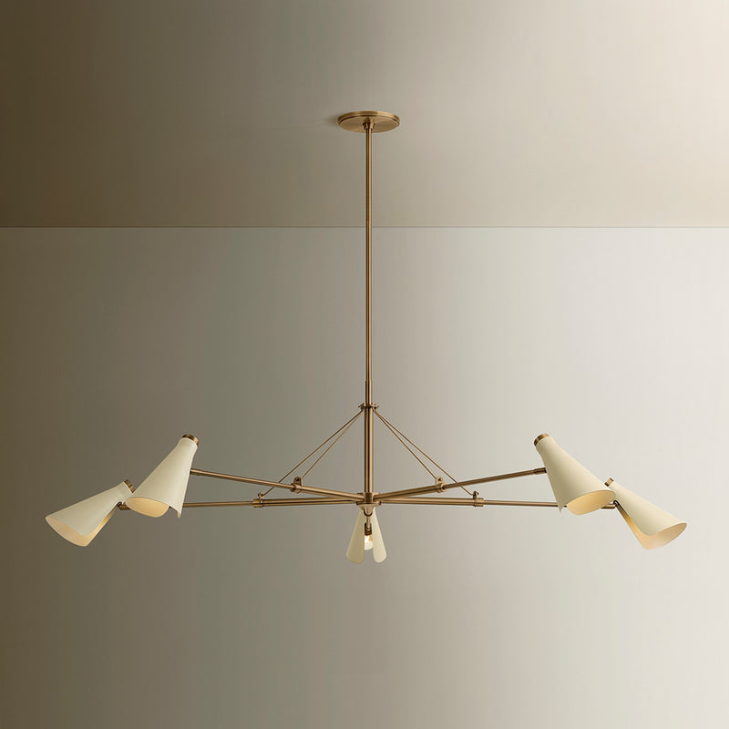 Troy Lighting Andersen 5Lt Chandelier, Patina Brass/Patina Brass