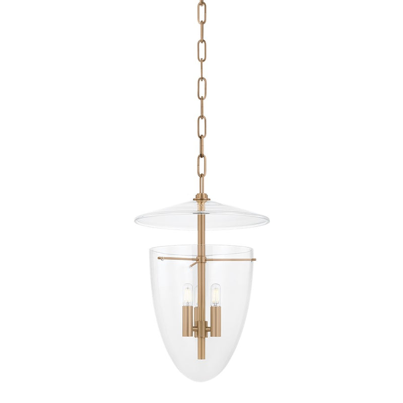 Troy Lighting Tully 3Lt Lantern, Patina Brass/Clear - F4414-PBR