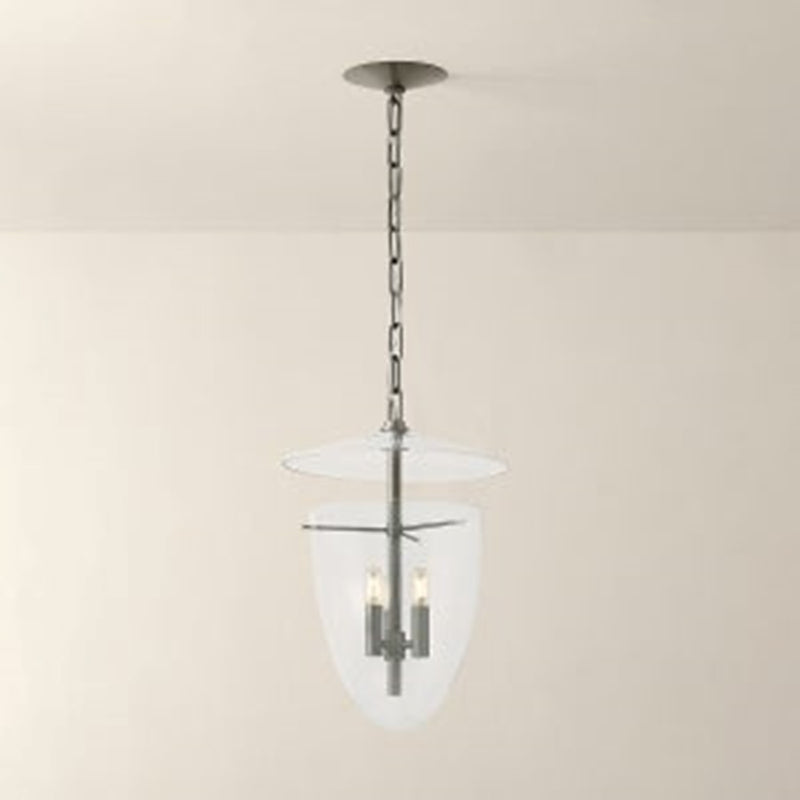 Troy Lighting Tully 3Lt Lantern, Vintage Pewter/Clear