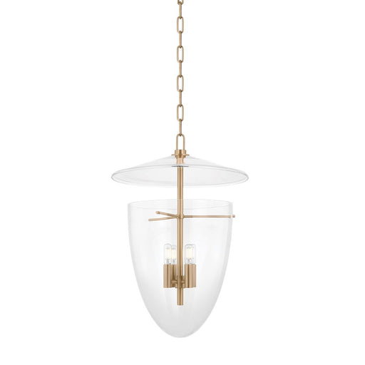 Troy Lighting Tully 4Lt Lantern, Patina Brass/Clear - F4418-PBR