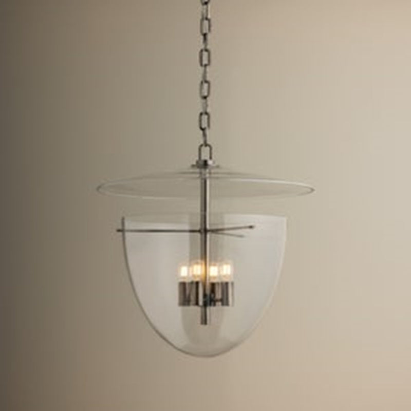 Troy Lighting Tully 4Lt Lantern, Patina Brass/Clear