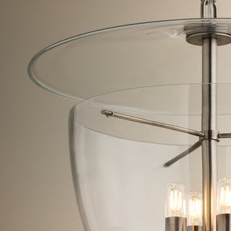 Troy Lighting Tully 4Lt Lantern, Patina Brass/Clear