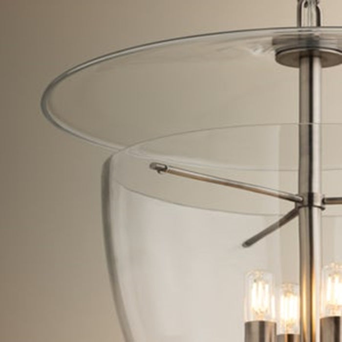 Troy Lighting Tully 4Lt Lantern, Patina Brass/Clear