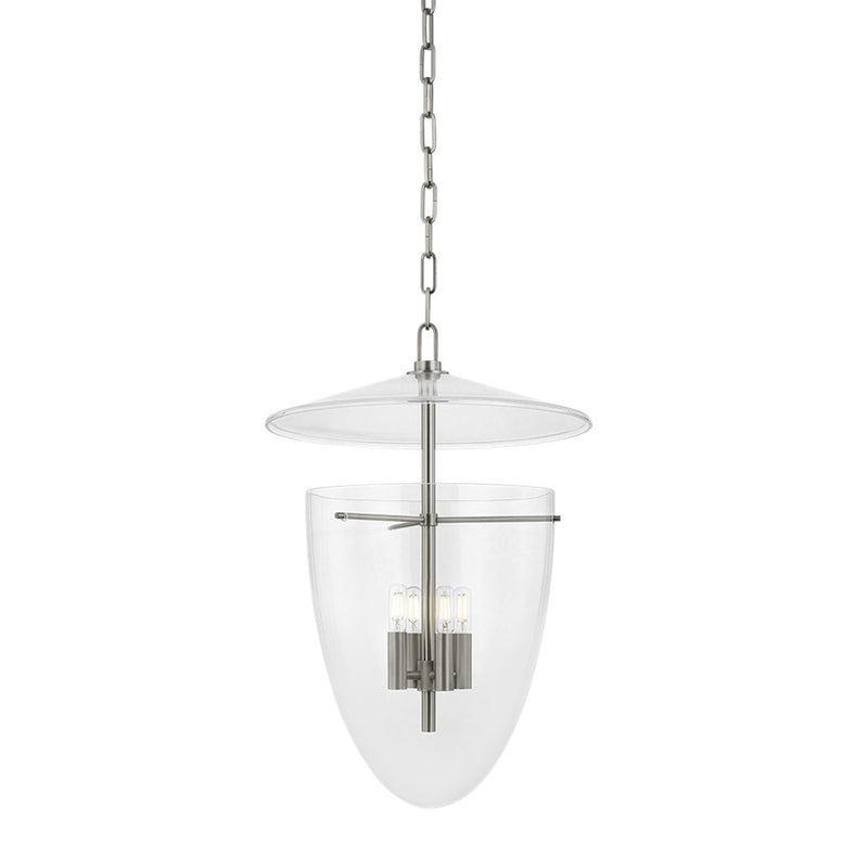 Troy Lighting Tully 4Lt Lantern, Vintage Pewter/Clear - F4418-VPT