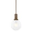 Troy Lighting Tobias 1 Light 12" Pendant, Bronze/Clear Inside Etched - F4612-BRZ