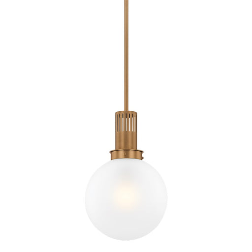 Troy Lighting Tobias 1 Light 12" Pendant, Brass/Clear Inside Etched - F4612-PBR