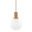 Troy Lighting Tobias 1 Light 16" Pendant, Brass/Clear Inside Etched - F4616-PBR