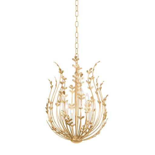 Troy Lighting Delmore 6Lt Chandelier, Vintage Gold Leaf - F4620-VGL