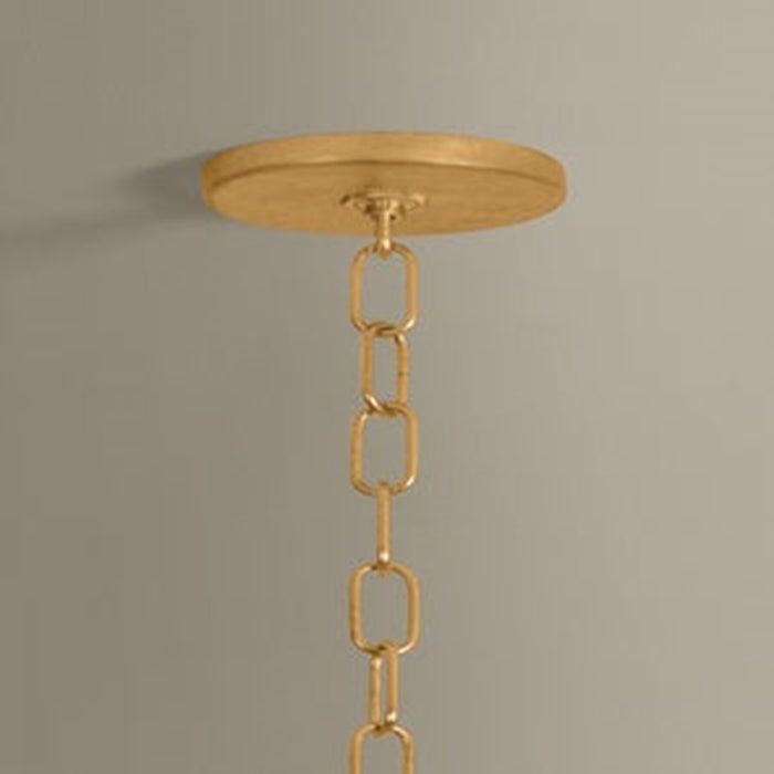 Troy Lighting Delmore 6Lt Chandelier, Vintage Gold Leaf