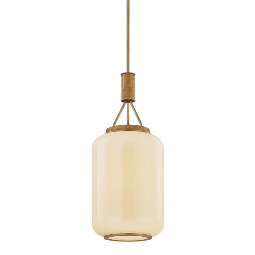 Troy Lighting Judson 1 Light 10" Lantern, Patina Brass/Cream Opal - F4810-PBR
