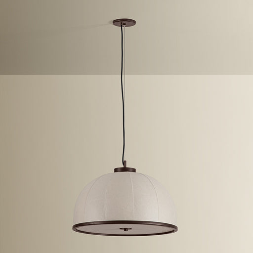 Troy Lighting Rodrick 3 Light Pendant, Bronze Leaf/Handmade Paper