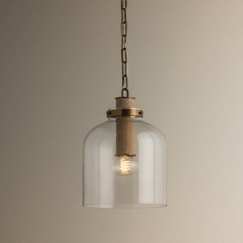Troy Lighting Kori 1Lt 9" Pendant, Patina Brass/Clear