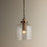 Troy Lighting Kori 1Lt 9" Pendant, Patina Brass/Clear