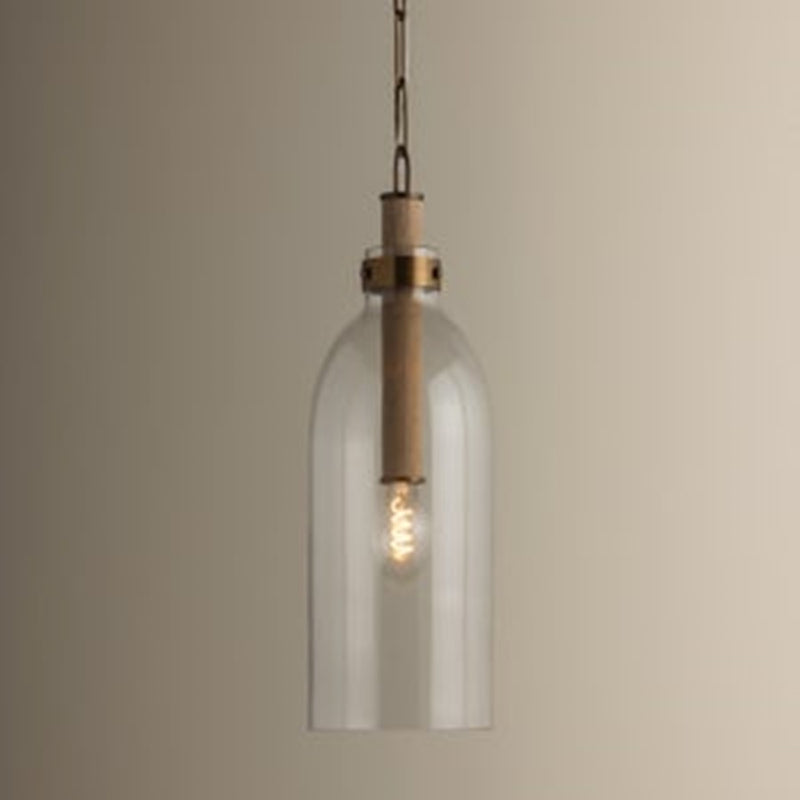Troy Lighting Kori 1Lt 9" Pendant, Patina Brass/Clear