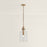 Troy Lighting Kori 1Lt 9" Pendant, Patina Brass/Clear