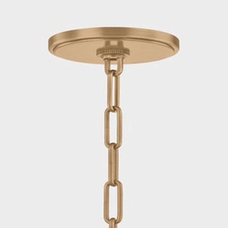 Troy Lighting Kori 1Lt 9" Pendant, Patina Brass/Clear