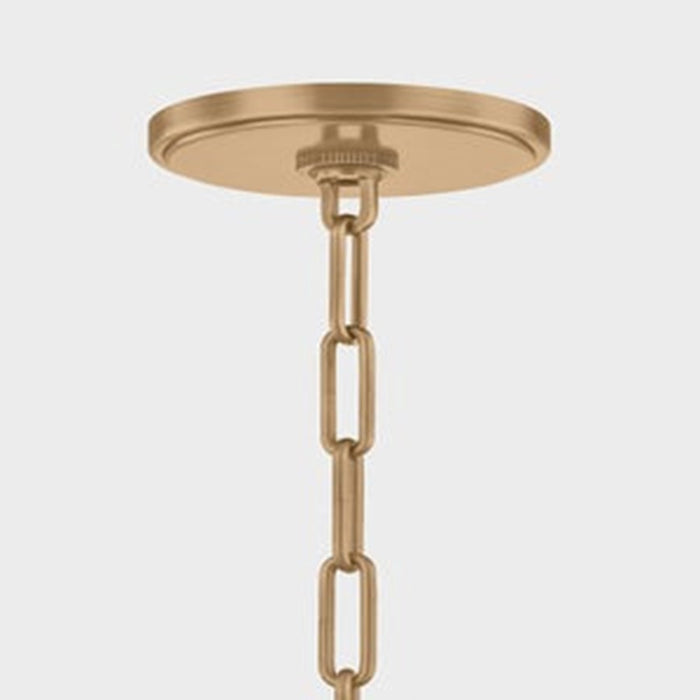 Troy Lighting Kori 1Lt 9" Pendant, Patina Brass/Clear