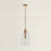 Troy Lighting Kori 1Lt 9" Pendant, Patina Brass/Clear