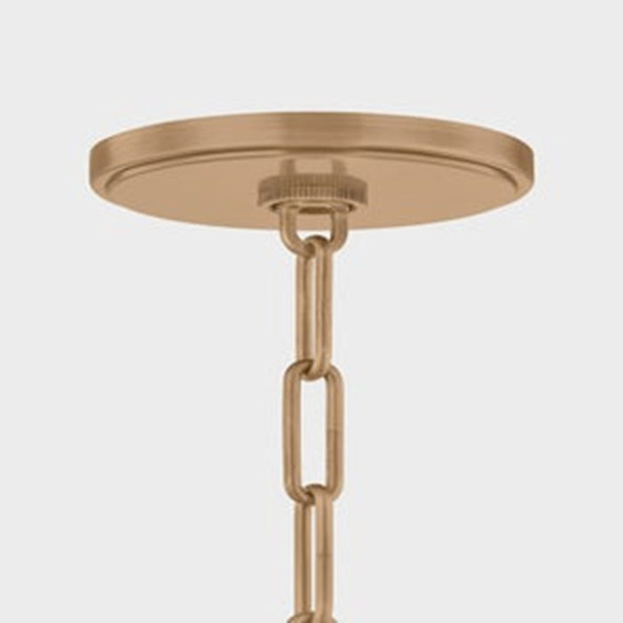 Troy Lighting Kori 1Lt 16" Pendant, Patina Brass/Clear