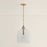 Troy Lighting Kori 1Lt 16" Pendant, Patina Brass/Clear