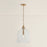 Troy Lighting Kori 1Lt 16" Pendant, Patina Brass/Clear
