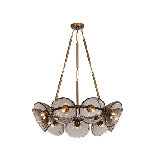 Troy Lighting Diego 9 Light Chandelier, Patina Gold Leaf/Piastre - F5436-PGL