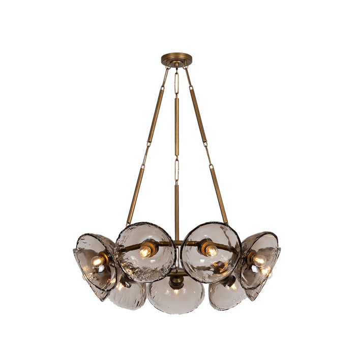 Troy Lighting Diego 9 Light Chandelier, Patina Gold Leaf/Piastre - F5436-PGL