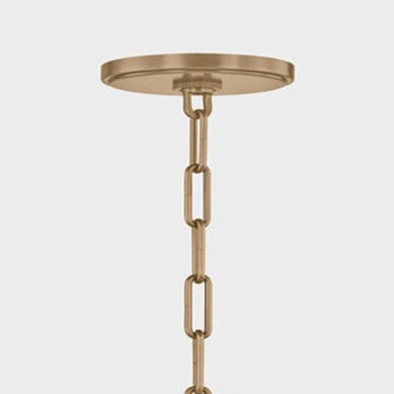Troy Lighting Mailo 3Lt Chandelier, Patina Brass/White Linen 1