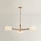 Troy Lighting Mailo 3Lt Chandelier, Patina Brass/White Linen 1