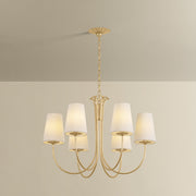 Troy Lighting Weiland 6 Light Chandelier, Vintage Gold Leaf/Raw Silk