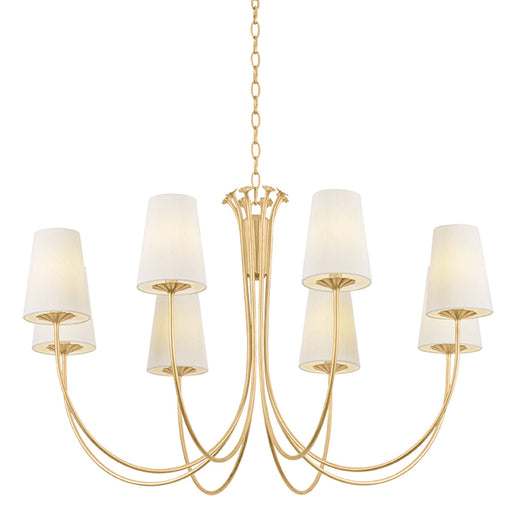 Troy Lighting Weiland 8 Light Chandelier, Vintage Gold Leaf/Raw Silk