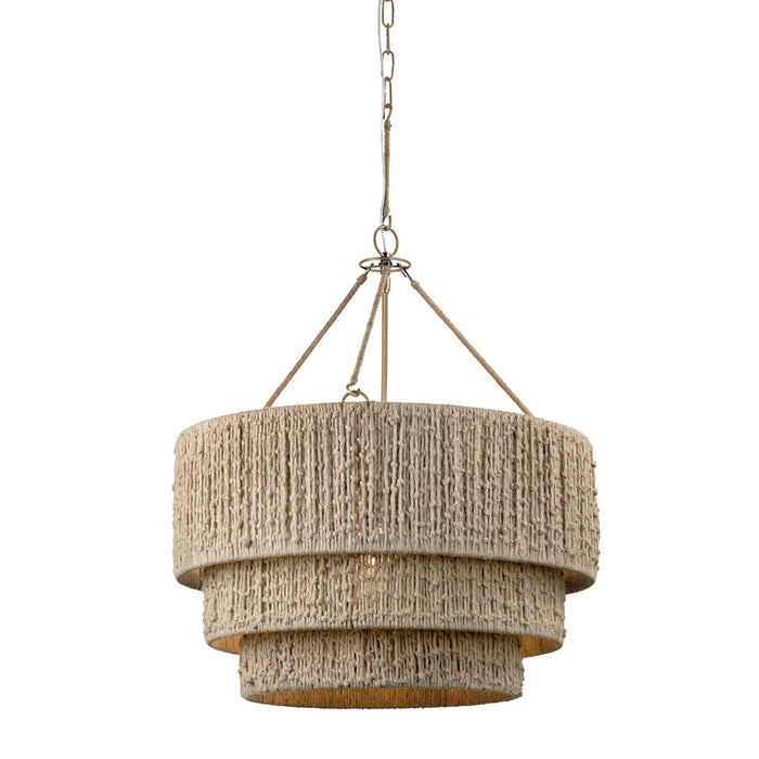 Troy Lighting Reza 1Lt 24" Chandelier, Patina Brass/Natural String - F5924-PBR