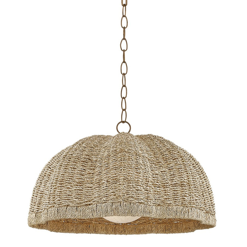 Troy Lighting Jack 1 Light 24" Pendant, Patina Brass - F6124-PBR