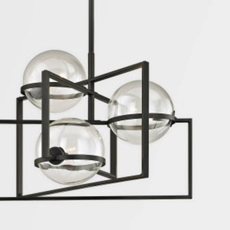 Troy Lighting Elliot 3Lt Chandelier, Texture Black