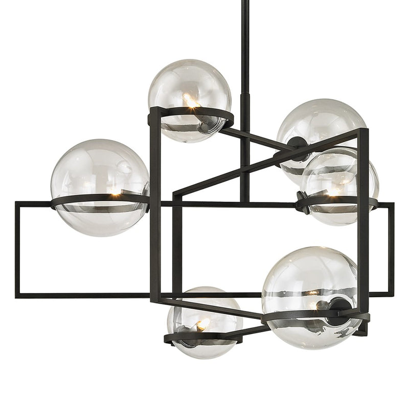 Troy Lighting Elliot 6Lt Chandelier, Textured Black - F6226-TBK