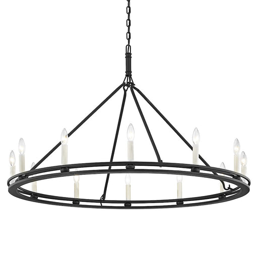 Troy Lighting Sutton 12 Light Chandelier, Textured Black - F6237-TBK
