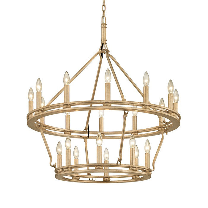 Troy Lighting Sutton 20 Light Chandelier, Champagne Silver Leaf - F6248-CPL