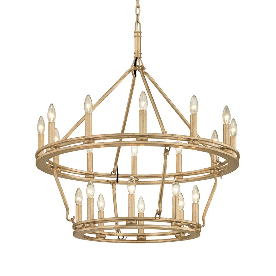 Troy Lighting Sutton 20 Light Chandelier, Champagne Silver Leaf - F6248-CPL