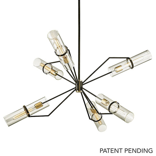 Troy Lighting Raef 6 Light Chandelier, Bronze Brushed Brass - F6318-TBZ-BBA