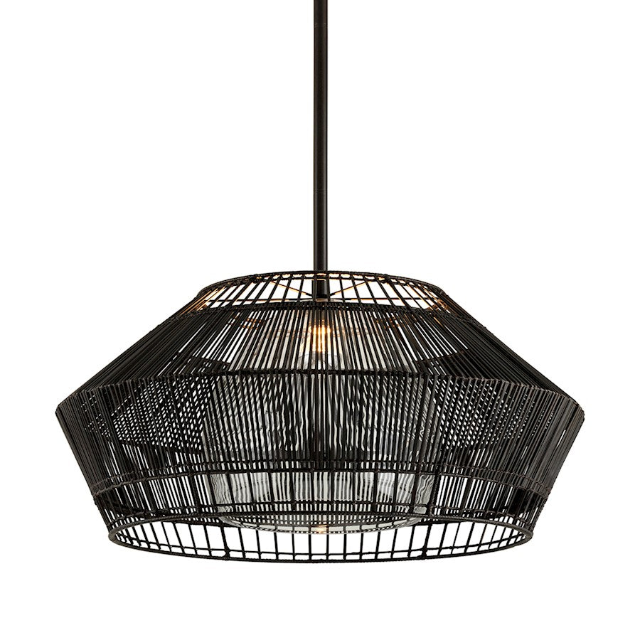 Troy Lighting Hunters Point 1 Light Pendant, Espresso