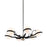 Troy Lighting Ace 6 Light Chandelier, Textured Black/Nickel/Gloss - F7163-TBK-PN