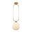 Troy Lighting Jove 1 Light Pendant, Patina Brass/Seeded Cloud - F7510-PBR