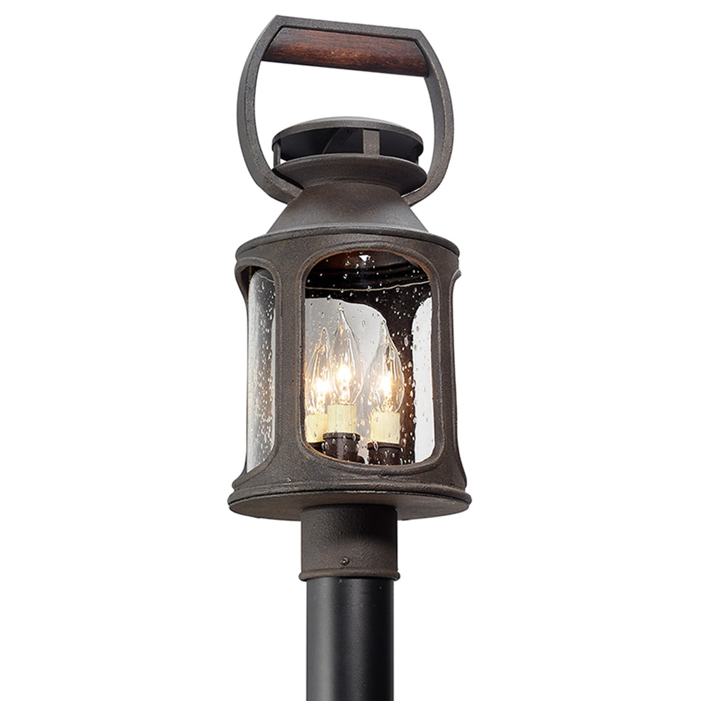 Troy Lighting Old Trail 3 Light 8" Post Light, Heritage Bronze - P4515-HBZ