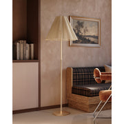 Troy Lighting Sonoma 1Lt Floor Lamp, Gold Leaf/Bleached Abaca