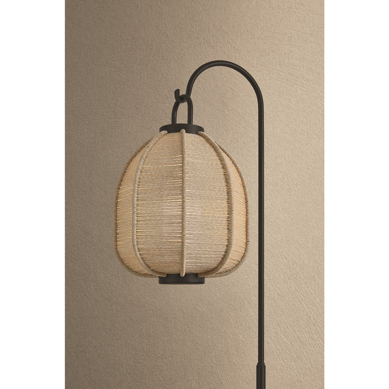 Troy Lighting Maltby Outdoor 1Lt Floor Lamp/Small Shade, Black