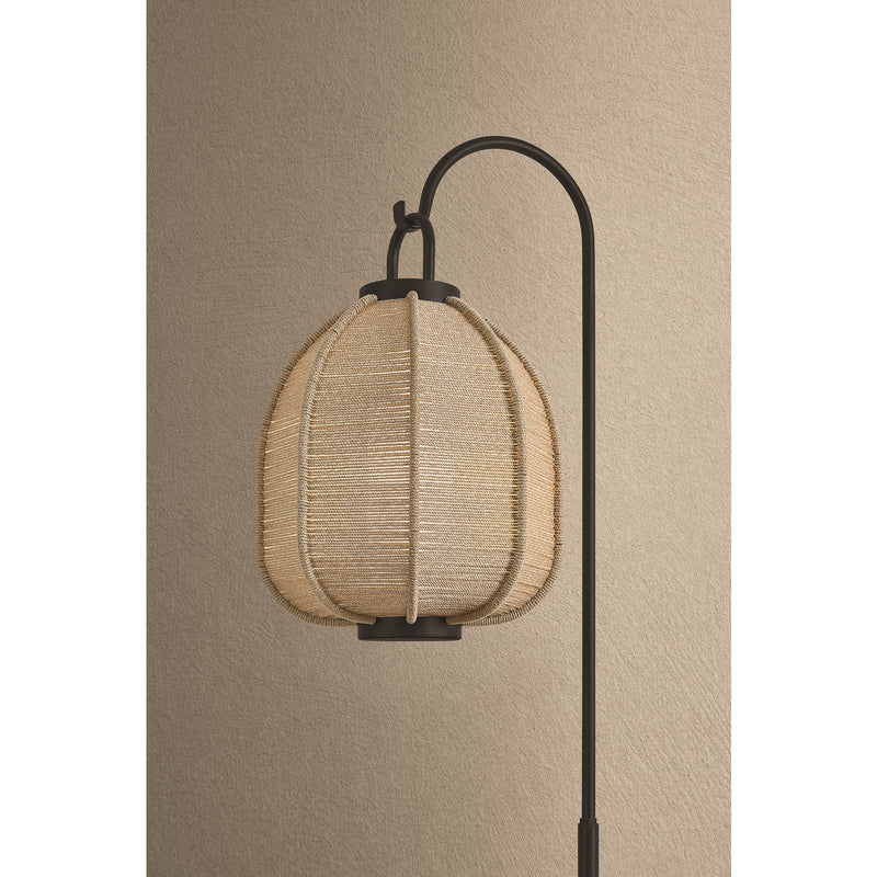 Troy Lighting Maltby Outdoor 1Lt Floor Lamp/Small Shade, Black