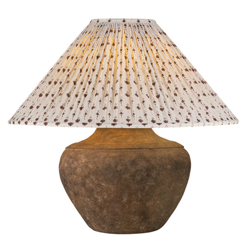 Troy Lighting Calabria 1 Light Table Lamp, Rustco/Linen