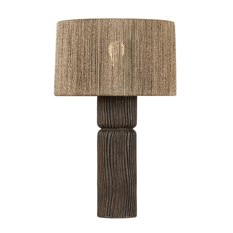 Troy Lighting Folk 1Lt Table Lamp, Patina Brass/Abaca - PTL1427-PBR-CSK