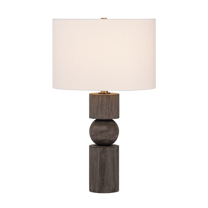 Troy Lighting Ralston 1Lt Table Lamp, Patina Brass/White Linen 1 - PTL1429-PBR